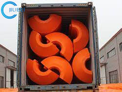 HDPE εκβάθυνσης αποβαθρών 12in 14in 16in πλαστικά επιπλέοντα σώματα σωλήνων για τα παράκτια επιπλέοντα σώματα σωληνώσεων πώλησης