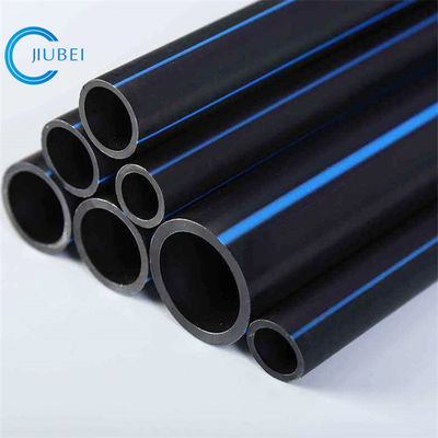 Μαύρο με μπλε λωρίδες PN10 ISO4427 HDPE σωλήνα για σύστημα παροχής νερού προμηθευτής