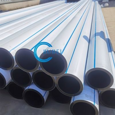 Λευκό μαύρο Co Εξωθήθηκε PN10 ISO4427 HDPE σωλήνα με εξαιρετική αντοχή στη διάβρωση