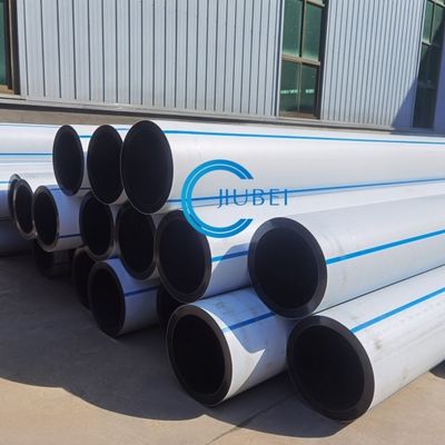 Λευκό μαύρο Co Εξωθήθηκε PN10 ISO4427 HDPE σωλήνα με εξαιρετική αντοχή στη διάβρωση
