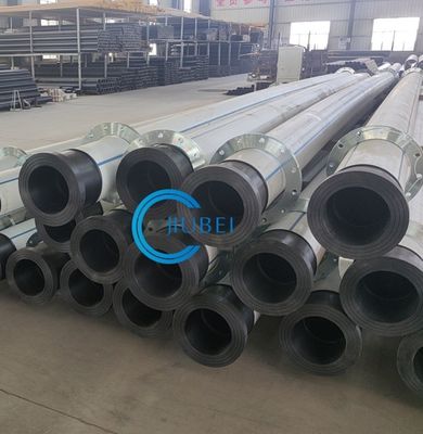 Λευκό με γαλάζιες ρίγεςHDPE σωλήνα αποβρύθμισης PE100 συγκόλληση ή φλάντσα