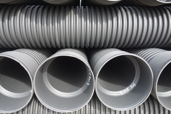 Προσαρμοσμένο πάχος HDPE διπλού τοιχώματος κυματοειδής σωλήνας με υψηλή αντοχή στη σύσφιξη